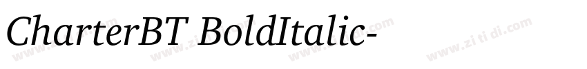 CharterBT BoldItalic字体转换